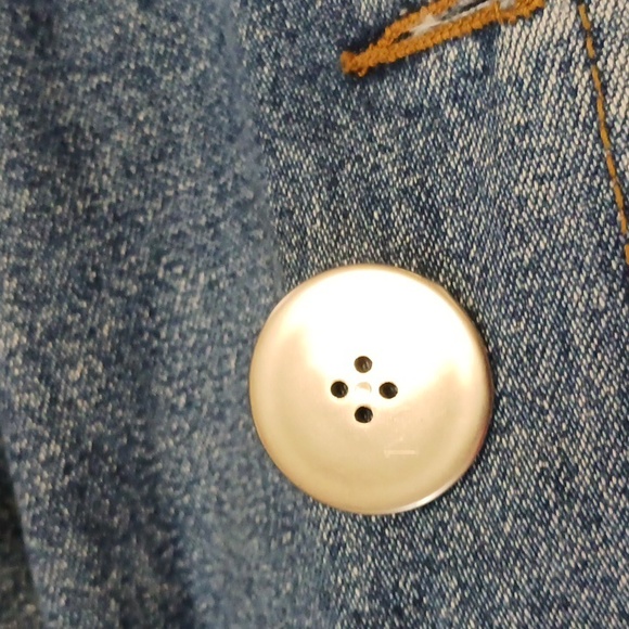 Denim Romper Skort Sleeveless Pockets Size 9/10 Med 80s READ - Picture 12 of 12